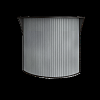 Стойка ресепшен угловая RIVA 950х950х1150мм, радиусный элемент - ролета, Венге ЦАВО