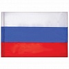Флаг России 90х135см без герба, ПРОЧНЫЙ с влагозащитной пропиткой, полиэфирный шелк, STAFF, 550225