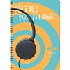 Тетрадь А4   80л, Lamark, обложка ламинированный картон + УФ-лак, гребень, клетка, Time For Music №2