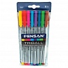 Набор шариковых ручек PENSAN Triball, 0.5/1.0мм, 8 цветов, 8шт/уп