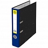 Папка-регистратор DOLCE COSTO  картон,  А4,  50мм, черный мрамор, корешок синий, без металлического уголка