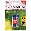 Батарейка SONNEN AA/LR6/1.5V, супералкалиновая, 2шт/уп