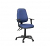 Кресло офисное CHAIRMAN 661, Т-образные подлокотники, крестовина пластик, ткань синяя (15-03)