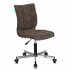 Кресло офисное БЮРОКРАТ CH-330M, крестовина металл, без подлокотников, ткань темно-коричневая (LT-10)