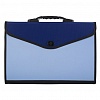 Папка-портфель на 13 отделений Lamark, А4, пластик, укрепленная ручка, синий/голубой