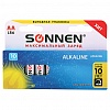 Батарейка SONNEN AA/LR6/1.5V, алкалиновая, 10шт/уп