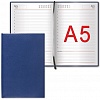 Ежедневник недатированный BRAUBERG Select А5, 148х218мм, обложка под кожу классик, 160л, т.-синий