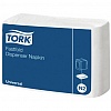 Салфетки TORK 25х30, 1-слойные, 300л, белые, 36шт/уп (10903)