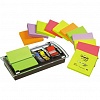 Самоклеящийся блок 3M POST-IT R330, 76х76, 100л, Z-сложение, желтый, 12шт/уп (DS100 (Combi)) с диспенсером "Миллениум" комбинированным, черный