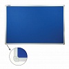 Доска с текстильным покрытием BRAUBERG 60х90см, пробковая , алюминиевая рамка, синяя