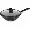 Сковорода ВОК (WOK) Rondell Escurion RDA-870 круглая 28см покрытие: антипригарное ручка съемная (с крышкой) черный