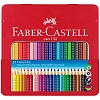 Набор цветных карандашей Faber-Castell Grip, 24цв, корпус трехгранный, в металлической коробке