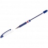Ручка шариковая BERLINGO Silk Touch 2000, резиновый упор, 0.5/0.7мм, корпус прозрачный, синяя