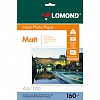 Фотобумага LOMOND А4, 160г/м2, матовая, односторонняя, 100л (0102005)