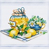 Кристальная (алмазная) мозаика "ФРЕЯ" ALBP-277 постер "Лимонный натюрморт" 30 х 30 см