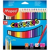 Набор цветных карандашей MAPED, 24цв, корпус трехгранный