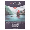 "VISTA-ARTISTA" WCCC-A4 Альбом для акварели 25% хлопок 300 г/м2 A4 21 х 29.7 см склейка с одной стороны 12 л. среднезернистая