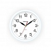 Часы настенные TROYKA 21210213 круглые, 24.5х24.5х3.5см, пластик, белые, белая рамка