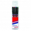 Набор маркеров для пленок EDDING 143 B/4, 1-3мм, 4 цвета