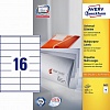 Этикетки самоклеящиеся AVERY-ZWECKFORM 3423, 105х35мм, 16шт на листе А4, 100л/уп