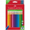 Набор цветных карандашей Faber-Castell Jumbo, 30цв, корпус трехгранный утолщенный, точилка, в картонной коробке