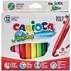 Фломастеры CARIOCA JUMBO, 12цв, толстые, картонная коробка