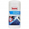 Салфетки BURO для чистки пластика, туба, 100шт/уп