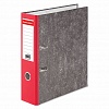 Папка-регистратор BRAUBERG  картон,  А4,  80мм, черный мрамор, усиленный корешок, с металлическим уголком, корешок красный