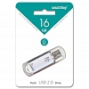 Флэш-память 16Gb Smart Buy V-Cut, USB2.0, корпус металлический, серебристая