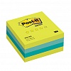 Самоклеящийся блок 3M Post-it Optima 2028-ONG, 76х76мм, 400л, "Весна", 3 цвета, зеленая неоновая радуга