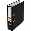 Папка-регистратор Lamark картон,  А4,  75мм, черный мрамор, с металлическим уголком