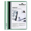Папка скоросшиватель DURABLE 2579-05, А4+, с прозрачным верхним листом, широкая, 2 внутр. кармана, зеленая