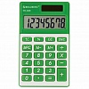 Калькулятор карманный 8 разрядов, BRAUBERG PK-608-GN, двойное питание, 107x64мм, ЗЕЛЕНЫЙ