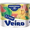 Полотенце бумажное рулонное VEIRO Linia CLASSIC Plus с тиснением, 2-слойное, 2шт/уп, (37.5м каждое), белое