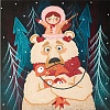 Кристальная (алмазная) мозаика "ФРЕЯ" ALBP-255 постер "Девочка и медведь" 30 х 30 см