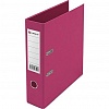 Папка-регистратор Lamark ПВХ двусторонний,  А4,  75мм, с металлическим уголком, розовый/бордовый
