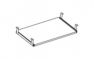 Полка для клавиатуры АВАНТАЖ 590х270, пластик, черная
