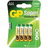 Батарейка GP AAA/LR03/MN2400, Super, 1.5V, алкалиновая,  4шт/уп