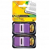 Закладки 3M Post-it Professional 680-PU2, 25.4х43.2мм, клейкие, пластик, 100л, фиолетовые