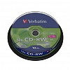 Перезаписываемый компакт-диск в боксе CD-RW VERBATIM 700МБ, 80мин,  12x, 10шт/уп, DL+ (43480)