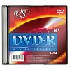 Записываемый DVD-диск DVD-R VS 4.7ГБ, 16x, 5шт/уп, Slim Case