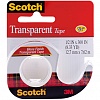 Лента клейкая канцелярская 3M Scotch Transparent 144SS-ENG, 12.7мм х 7.62м, прозрачная, на мини-диспенсере