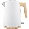Чайник электрический Vitek VT-1154 1.7л. 2200Вт белый/дерево корпус: металл/пластик