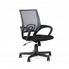 Кресло офисное CHAIRMAN 696, крестовина пластик, сиденье сетка серая, сиденье ткань черная (DW-63/TW-11)