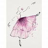 Набор для вышивания "PANNA"  C-1886   "Балерина. Анемон" 19.5  х 23  см