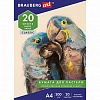 Папка для пастели А4, 210х297 мм, BRAUBERG 200 г/м2, тонированная бумага слоновая кость, Скорлупа, 20л