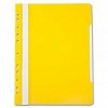 Папка скоросшиватель А4, с прозрачным верхним листом и перфорацией, желтая