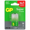 Батарейка GP Крона 6F22/6LR61/MN1604, Super, 9V, алкалиновая