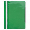 Папка скоросшиватель с прозрачным верхним листом, с карманом на лицевой стороне, зеленая