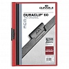 Папка с клипом DURABLE Duraclip 2209-03, А4, пластик, до 60 листов, красная